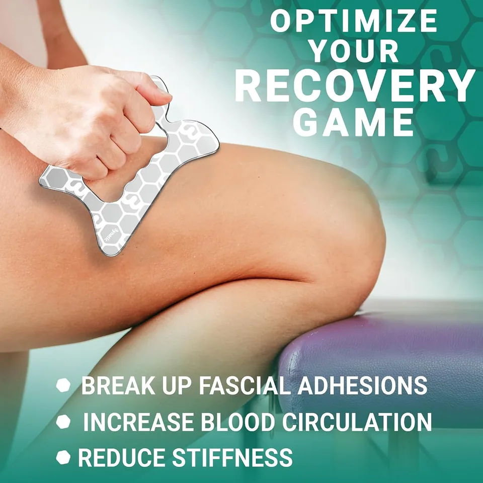 Bynatic Muscle Scraper demonstrated on the upper leg